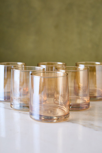 Vasos De Vidrio X 6 Ambar
