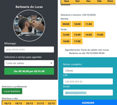 Sistema Para Salão De Beleza/barbearia (assinatura)