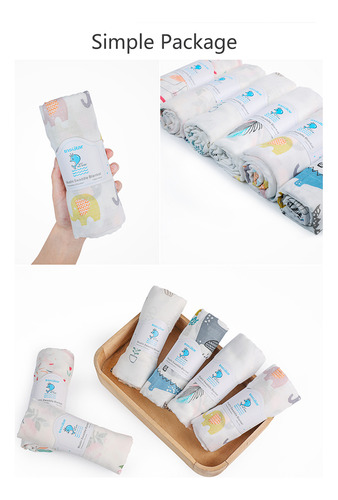Manta Swaddle Insular Bambú.algodón Suave. Transpirable P