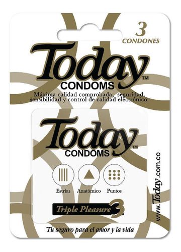 Preservativo Today Triple Pleasure - Unidad a $6233