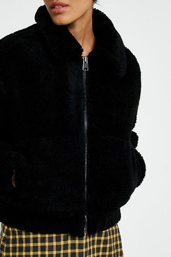 Campera De Peluche Abrigo Mujer Saco Bifaz Lisos Oversize