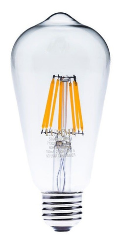 Imagen 1 de 3 de Foco Vintage T/pera Filamento Led 8w ( St64filed8/bc )