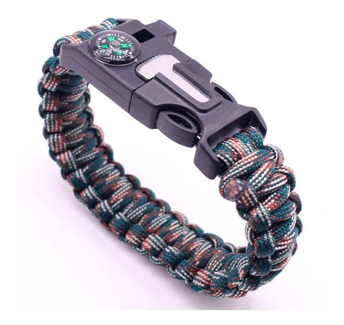 Pulsera Táctica Supervivencia Pedernal Paracord Brazalete