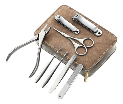 Herramientas Para Cortar Uñas Estuche De Pu De Viaje Kit A
