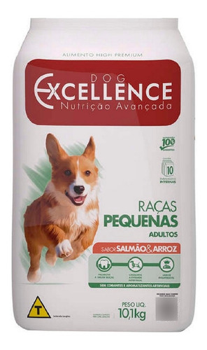 Dog Excellence Ração Raça Pequena Adulto Salmão&arroz 10,1kg
