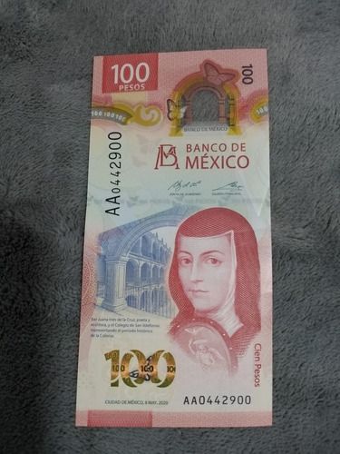 Billete De 100 Pesos Nuevo Serie Aa   Sor Juana 