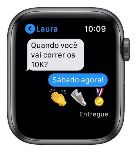 Apple Watch SE (GPS + Cellular, 1.732") - Caja de aluminio color gris espacial - Correa deportiva Negra - Bueno (Reacondicionado)