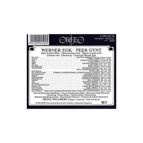 Egk/hermann/sharp/lovaas/munich Radio Orch Peer Gynt Cd