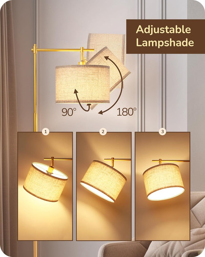 Lámpara De Piso Con Tapa Dimmable De Edishine, 5 Temperatura