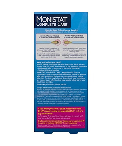 Monistat Complete Care Prueba De Salud Vaginal, 2 Hisopos