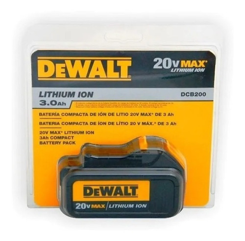 Bateria Li-on 20v Max Premium 3.0ah Dcb200-b3 Dewalt