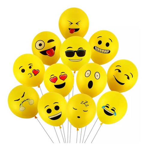 Globos Emoji, 50 Unidades 