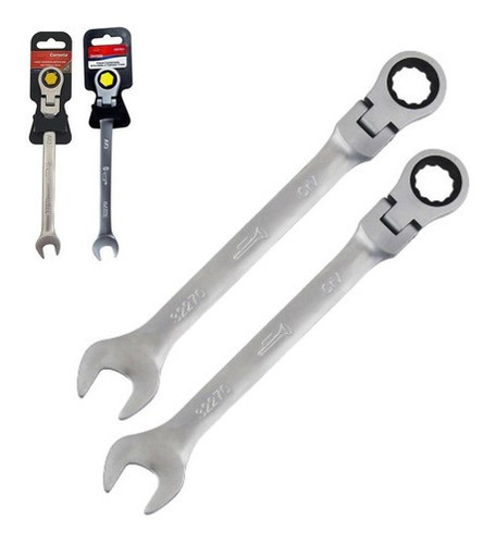 Chave Combinada Articulada Catraca Crv 10 E 11 Mm - Corneta