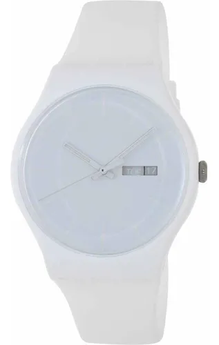 Reloj Swatch Unisex Suow701 Blanco Suizo Correa De Goma