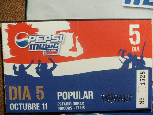 Entradas Recital Pepsi Music Obras Dia 5 Skap Octubre 2005