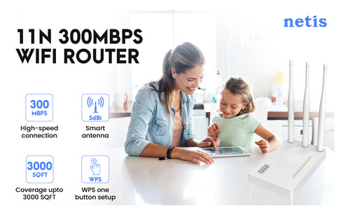Router Inalámbrico Netis Wf2409e, 2.4 Ghz, Hasta 300mbps.