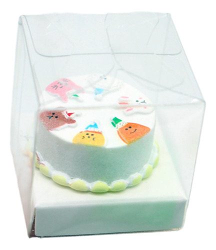 Pastel En Miniatura De Casa De Muñecas 1/12 Con Caja De