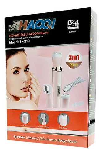 Depiladora - Rasuradora Femenina 3 En 1 Recargable Usb