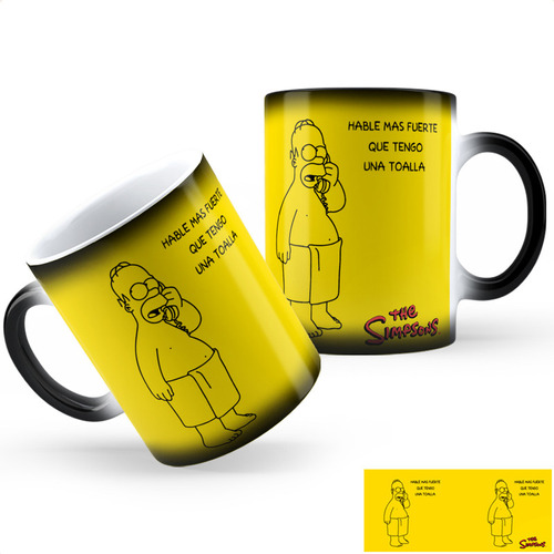 Taza Mágica Los Simpson Tengo Una Toalla Ae Calidad