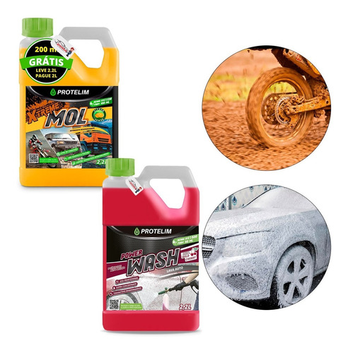 Kit Shampoo Automotivo Power Wash Xtreme Mol Desengraxante