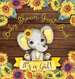Libro It's A Girl! Baby Shower Guest Book : Cute Elephant...