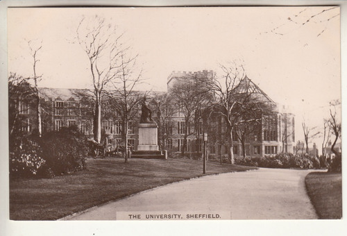 Antigua Postal Vista Universidad De Sheffield Inglaterra Uk