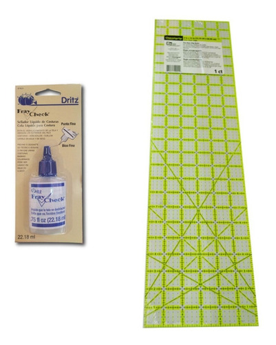 Kit De Regla Universal 6x24 Antideslizante Y Fray Check