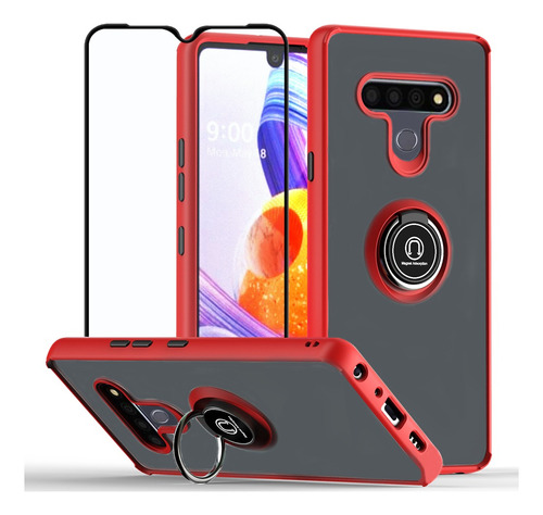 Funda Para LG K51 Uso Rudo Anillo Soporte Carcasa+mica