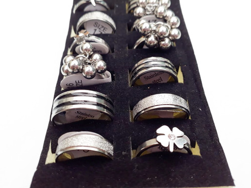 Set De 6 Anillos Premium Surtidos Acero Quirurgico X Mayor