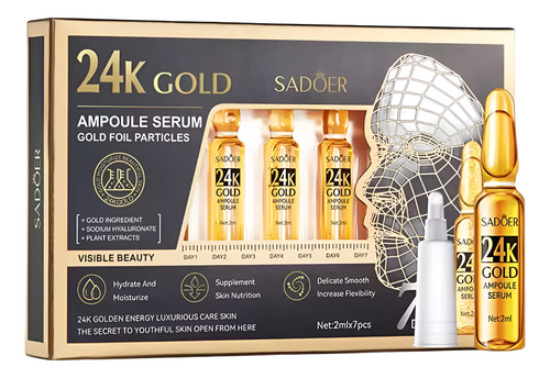 Suero Facial Saoder 24k Gold Tratamiento Intensivo 7 Días Todo Tipo De Piel Noche