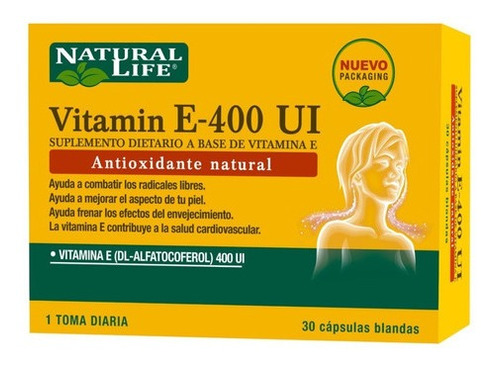 Natural Life Vitamina E 400 Iu X 30 Comprimidos