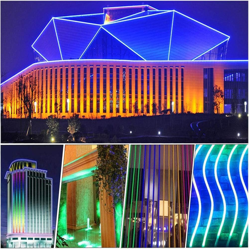 Cinta Led Neon 5 Metros 12v Rgb Tira Luces Led Rgb + Control Rgb