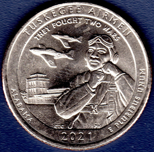 1/4 Dollar 2021 P Moneda De Estados Unidos Tuskegee Alabama