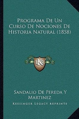 Programa De Un Curso De Nociones De Historia Natural (185...