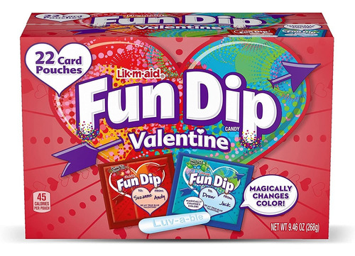 Fun Dip - Caja De Caramelos Para El Día De San Valentín Razz