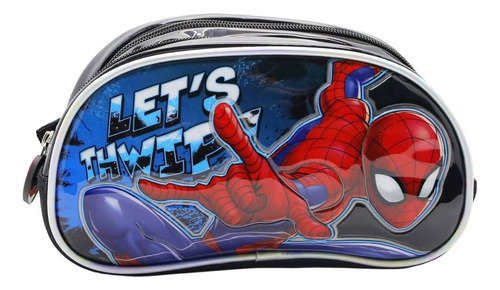 Cartuchera Escolar Spiderman Avengers Marvel Superheroe Color Rojo Liso