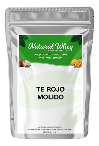 Té Rojo En Polvo Puro 500 Gr