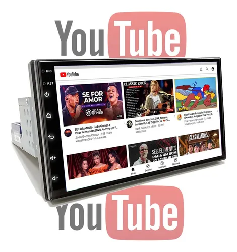 Multimidia 1 Din Android Carplay Gps Waze Youtube Palio Fire