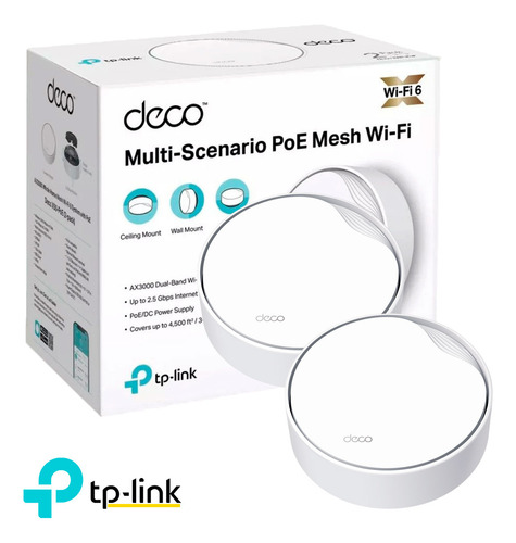 Deco X50-poe 2 Pack Wifi 6 Tp Link Sistema Mesh Ax3000