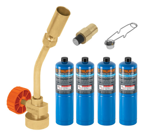 Kit Mechero Manual + 4 Cil. Propano + Encendedor + Piedra