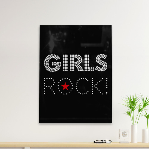 Cuadro Deco Girls Rock (d1514 Boleto.store)