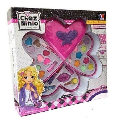 Set De Maquillaje Chez Ninio Tres Pisos Para Niñas Corazón 