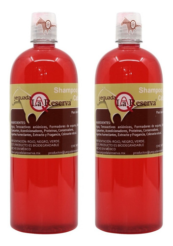  2 Shampoo Del Caballo Rojo Para Uso Humano Yeguada Reserva