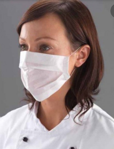 100 Mascarillas Desechables Cranberry De Papel. 2 Pliegues