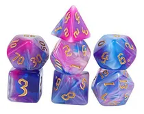 Comprar 2 X 7 Uds Dados Acrílicos Juegos De Cartas Juegos De Mesa