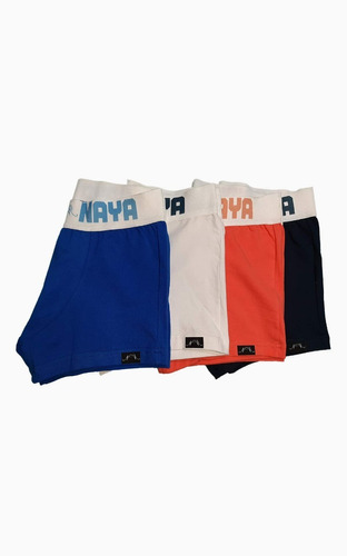 Boxer Hombre Algodón Con Laycra Lisos Pack  4 Calzoncillos  