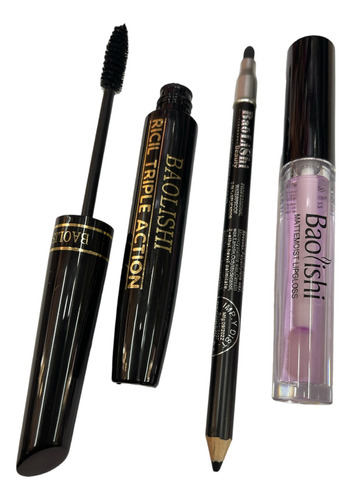 Set De Maquillaje Baolishi - Ojos + Labios + Pestañas