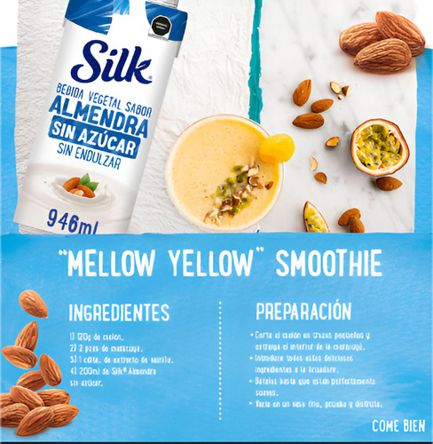 Leche De Almendra Silk Sin Azucar Sin Endulzar 6 Pzs 946 Ml