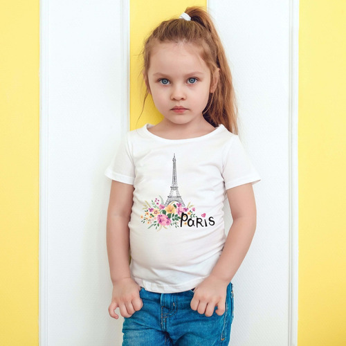 Imagen 3 de 4 de Remera Paris Paises Y Ciudades Hombre Mujer Niños Premium