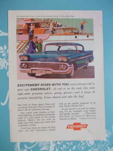 Propaganda Vintage - Chevrolet Impala Sport Coupe